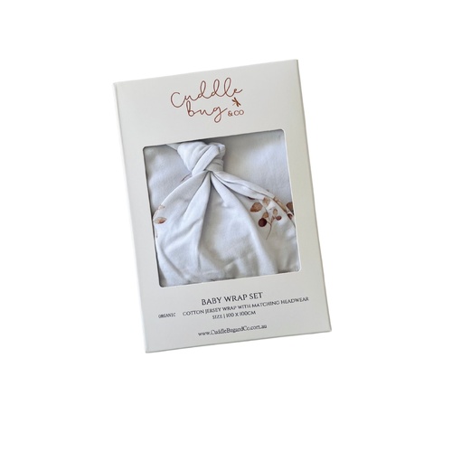 Mini & Me Organic Jersey Baby Wrap Set - Fall