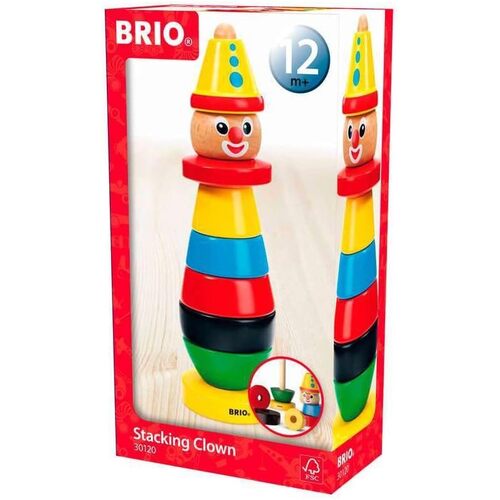 Brio Wooden Stacking Clown 12m+ BRI30120
