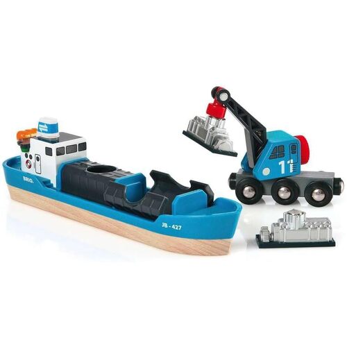 Brio World Freight Ship & Crane 4 Pieces BRI33534
