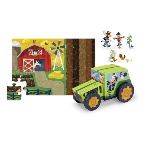 Crocodile Creek 24 pc Farm Puzzle and Play Set **