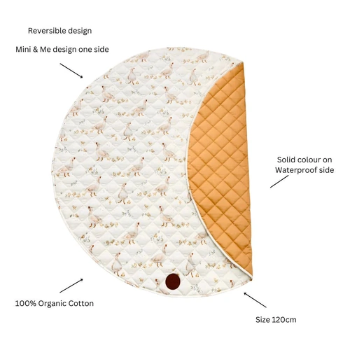 Cuddle Bug & Co Padded Water-resistant Playmat Goosey Gander