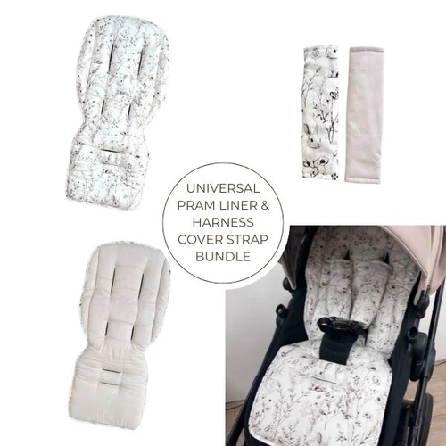 Cuddle Bug & Co Universal Pram Liner & Harness Covers - Willow