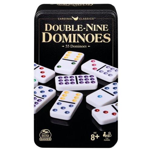 Cardinal Double Nine Dominoes - 55 Colour Dot Dominoes in a tin ASM6061192