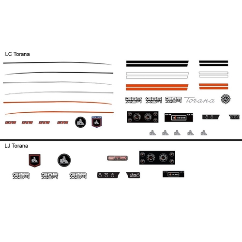 DDA LC & LJ Torana 1:24 Scale Decal Kit DDA627A