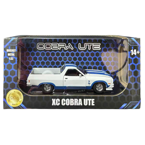 DDA 1:32 Scale White w/Blue Stripes XC Cobra Ford Ute DDA32853-1