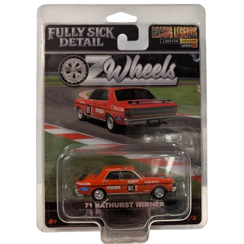 Oz Wheels Racing Legends FSD 1:64 Scale #65E Moffat XY GTHO Ford Falcon 71 Bathurst Winner w/ Protector OZ64-FSD1-RL1
