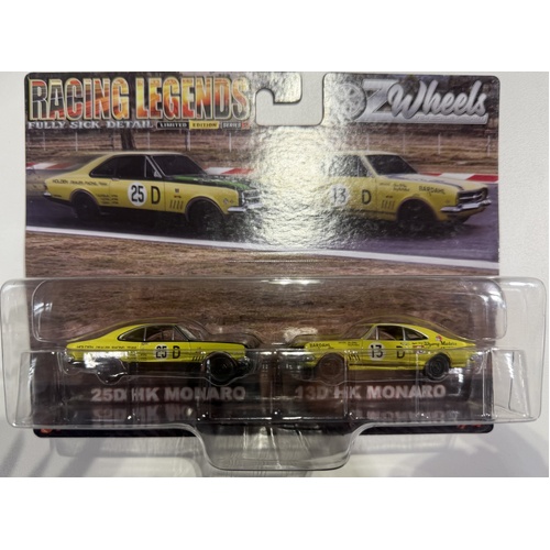 Oz Wheels Racing Legends FSD 1:64 Scale Twin Set - HK Monaro 1968 Bathurst Winner & 5th Place