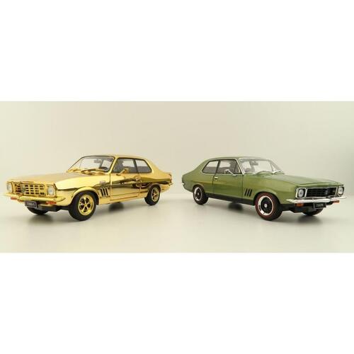 DDA 1972 50th Anniversary LJ Torana Twin Green & Gold Set 1:24 Scale Diecast DDA600