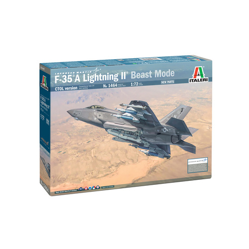 Italeri Lockheed Martin F-35 A Lightning II Beast Mode 1:72 Scale Model Kit 1464**