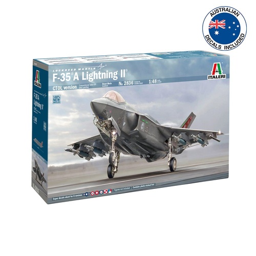 Italeri F-35A Lightning II (Beast Mode) Aus Decals 1:48 Scale Model Kit 2836S