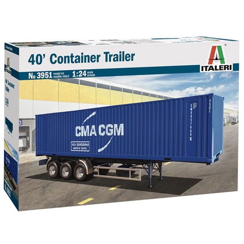Italeri 40' Container Container Trailer 1:24 Scale Model Kit 3951