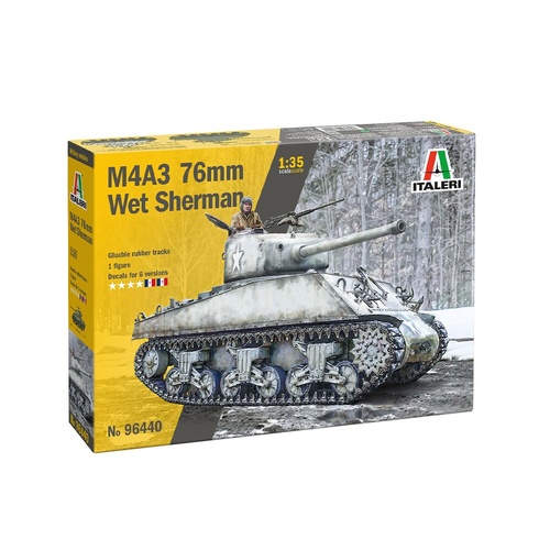 Italeri M4A3 76mm Wet Sherman 1:35 Scale Model Kit 96440