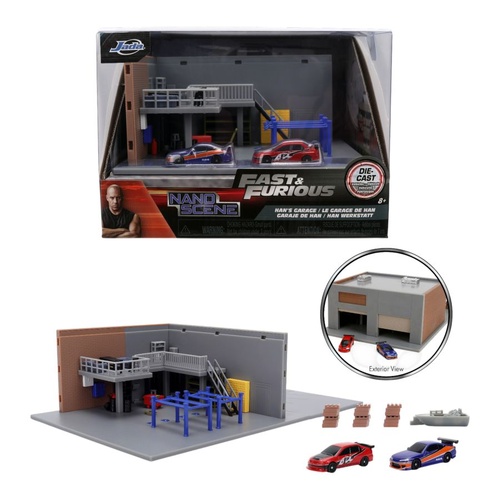 Fast & Furious Jada Nano Scene Han's House with 2 Vehicles 64031