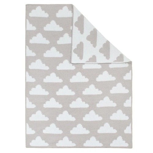 Living Textiles Chenille Blanket Assorted [Colour: Grey Clouds]