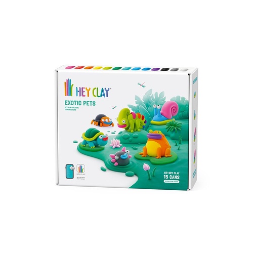 Hey Clay Exotic Pets Craft Set (15 Cans) FA497-1