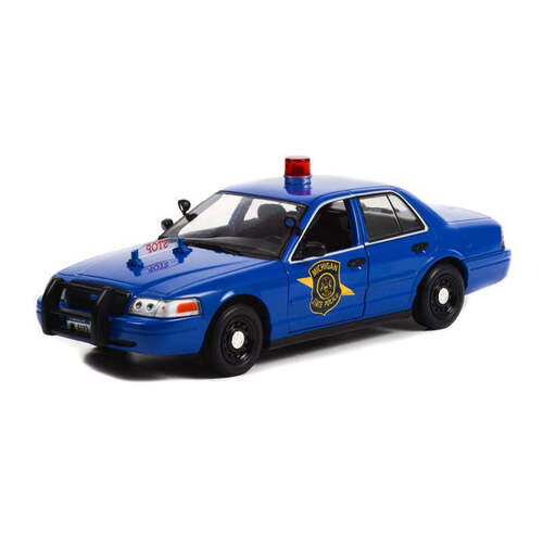 Greenlight Collectibles 2008 Ford Crown Victoria Police Interceptor Michigan State Police Car 1:24 Scale 85553**