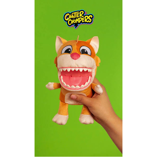 Toy Monster Chatter Chompers Plush with Sound Effects - Cat ATNCZ007D1