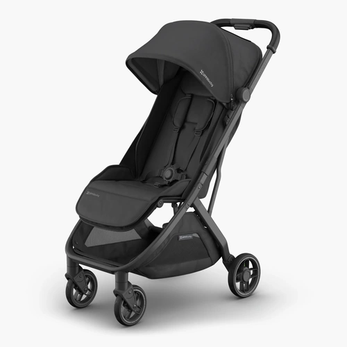 UPPAbaby Minu V3 Stroller Colour: Jake (Charcoal/Carbon/ Black leather)