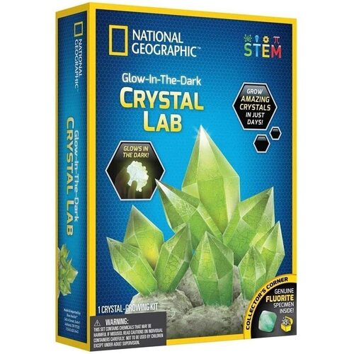 National Geographic Glow-in-the-Dark Growing Crystal Lab Kit RTNGGIDCRYSTAL
