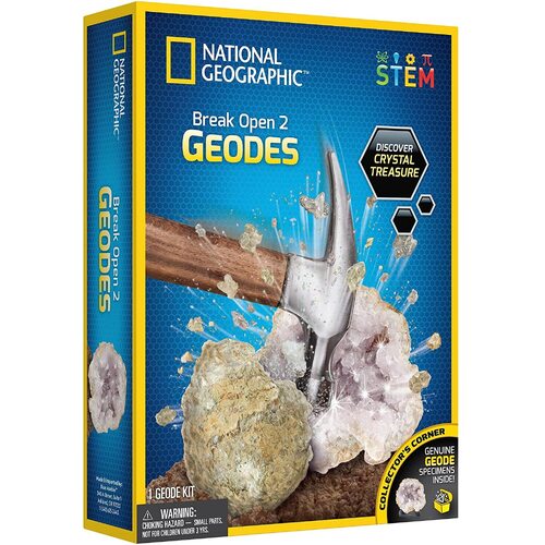 National Geographic Break Open 2 Geodes Kit RTNGGEO2