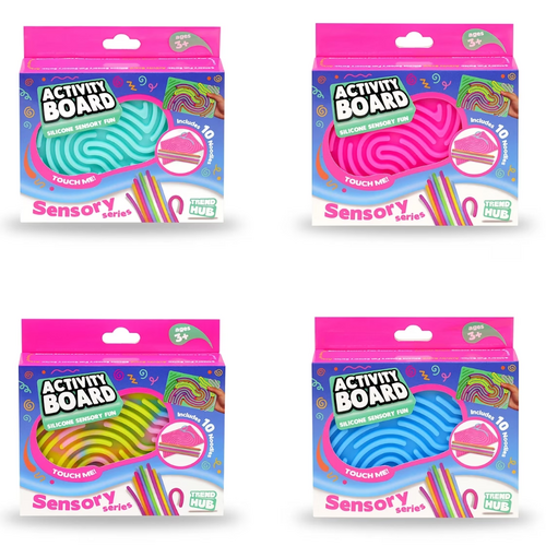 Trend Hub Activity Board Silicone Sensory Fun Assorted Colours; One Supplied 10348 **