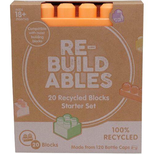 Headstart Rebuildables Blocks Starter Set - 20 Recycled Blocks 21092**