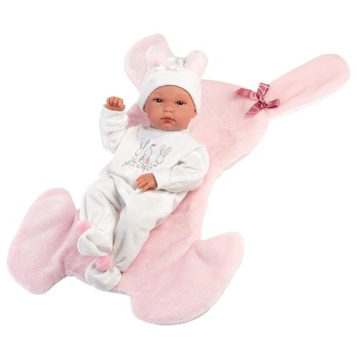 Llorens Doll 35cm - Bimba with Bunny Shaped Changing Cushion L63598