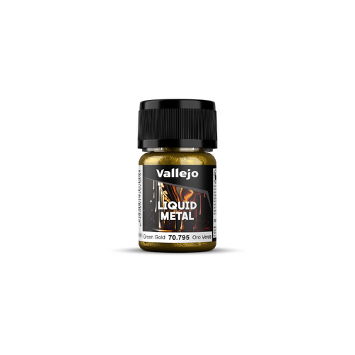 Vallejo Liquid Gold Green Gold - 35 ml Alcohol-based Metallic Paint
