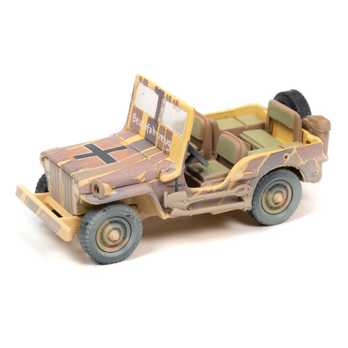 WWII Willys MB Jeep (1:64) (Tan Camouflage (Captured German)) JLML006
