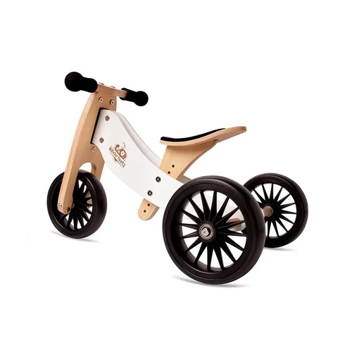 Kinderfeets Tiny Tot Plus Balance Bike/Trike - White TT03601