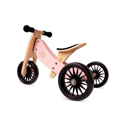 Kinderfeets Tiny Tot Plus Balance Bike/Trike - Rose