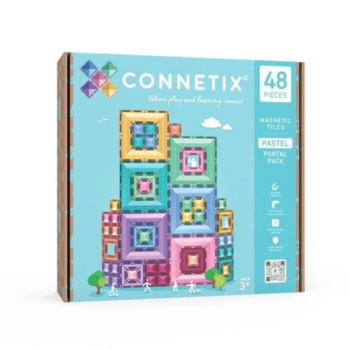 Connetix Magnetic Tiles Pastel Portal Pack 48pcs 048-PP