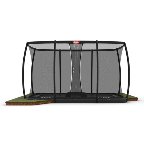 BERG Ultimate Champion FlatGround Rectangle Trampoline + Safety Net Deluxe 410 x 250cm