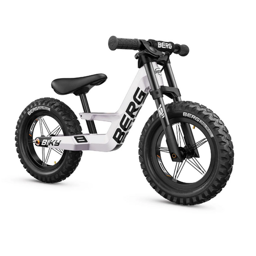 Berg Biky Cross Balance Bike with Brake - White