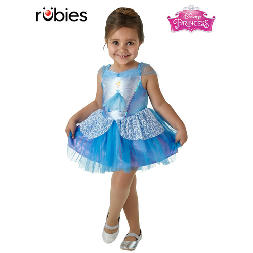 Rubies Deerfield Disney Princess Cinderella Ballerina Costume Dress Up - 5-6yrs 640738M