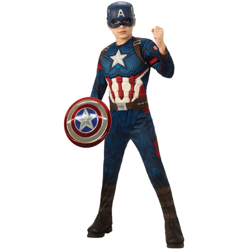 Marvel Infinity Saga Captain America Premium Child Costume With Sheild Size 7-8 Years 702521M