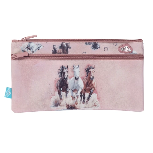 Spencil A4 Twin Zip Pencil Case - Wild Horses