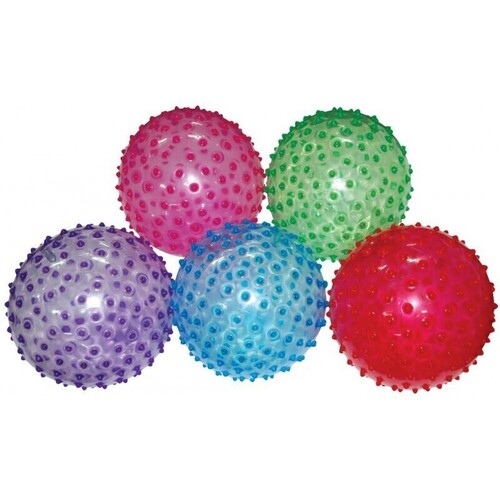 Hunter Leisure Transparent Nobby PVC Playball Deflated One Supplied Assorted Colours 44008
