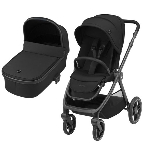 Maxi Cosi Oxford Stroller & Oria Bassinet - Essential Black