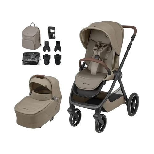Maxi Cosi Oxford Stroller V26 & Sense Pram Bassinet - Twillic Truffle 24031