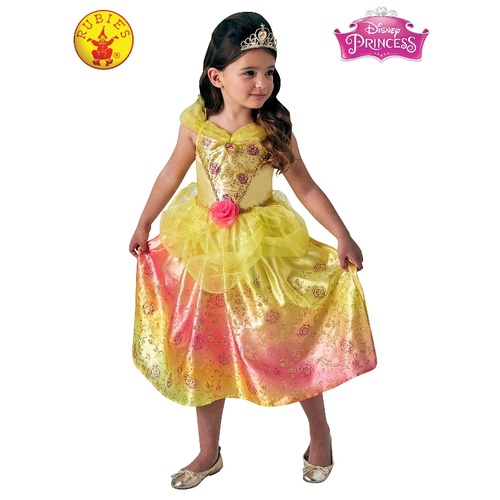 Disney Princess Belle Rainbow Deluxe Costume Dress Up 6-8yrs 1686