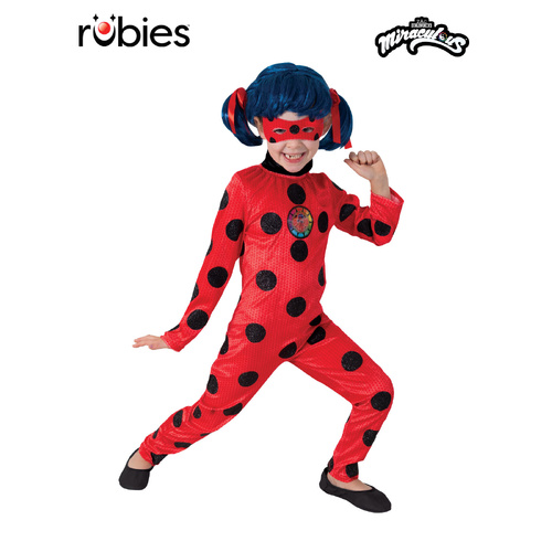 Miraculous Lady Bug Child Costume Dress Up - 6-8yrs 3718
