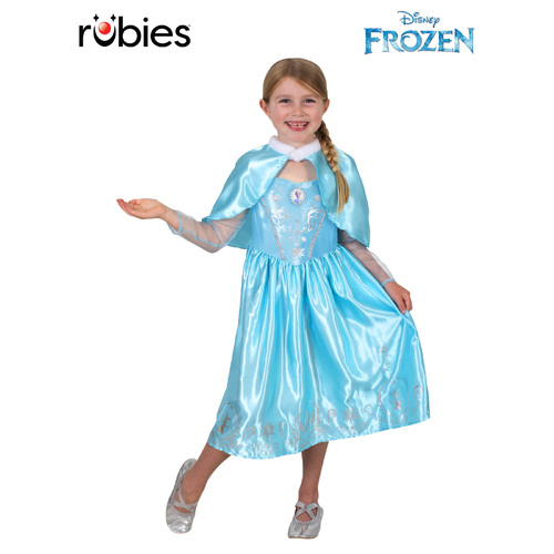Rubies Deerfield Disney Frozen Elsa Deluxe Cloak Costume Dress Up - 6-8yrs 7514