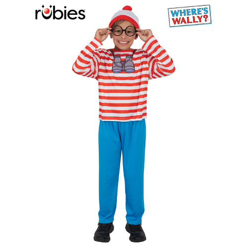 Rubies Deerfield Where's Wally - Wally Child Costume Dress Up 6-8yrs 7671