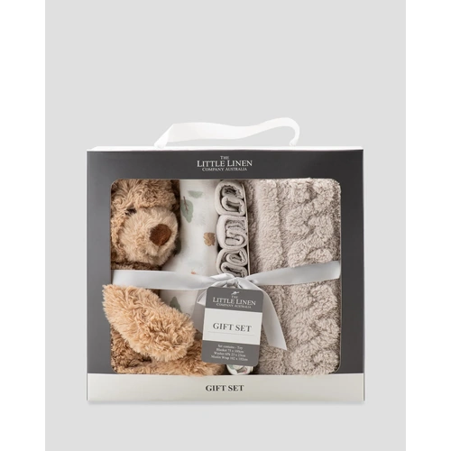 The Little Linen Company Boxed Gift Set - Willow Bear