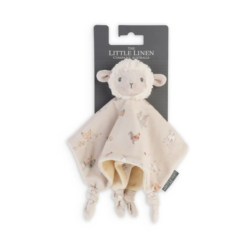 The Little Linen Company Lovie Comforter - Farmyard Lamb
