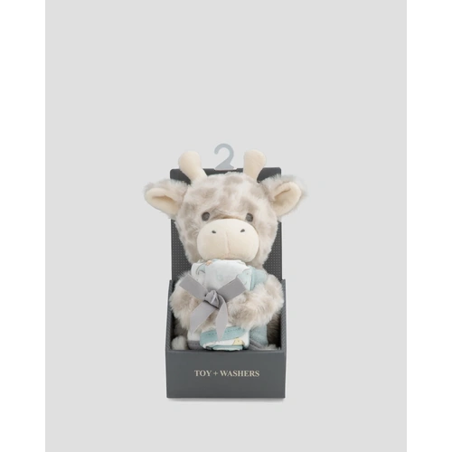 The Little Linen Company Plush Toy & Washers - Savanna Giraffe