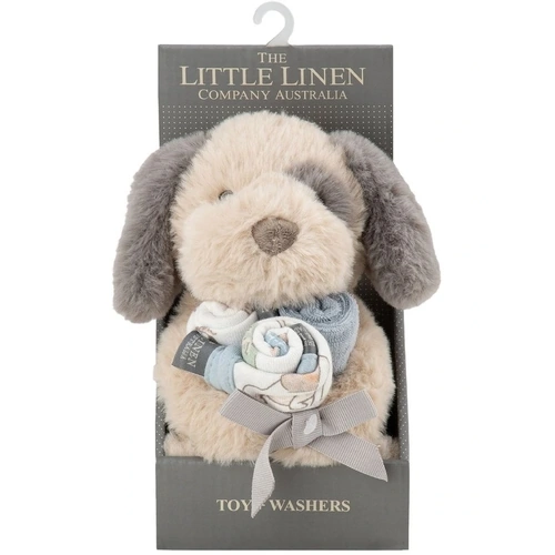 The Little Linen Company Plush Toy & Washers - Barklife Patch