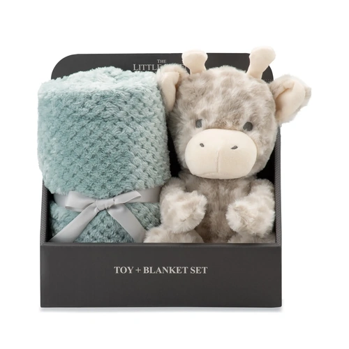 The Little Linen Company Plush Toy & Blanket - Savanna Giraffe