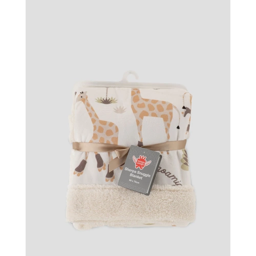 Weegoamigo Sherpa Snuggle Blanket - Stevie Necks Giraffe